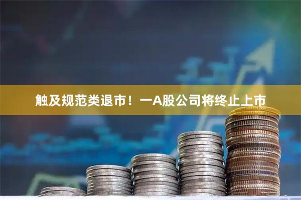 触及规范类退市！一A股公司将终止上市